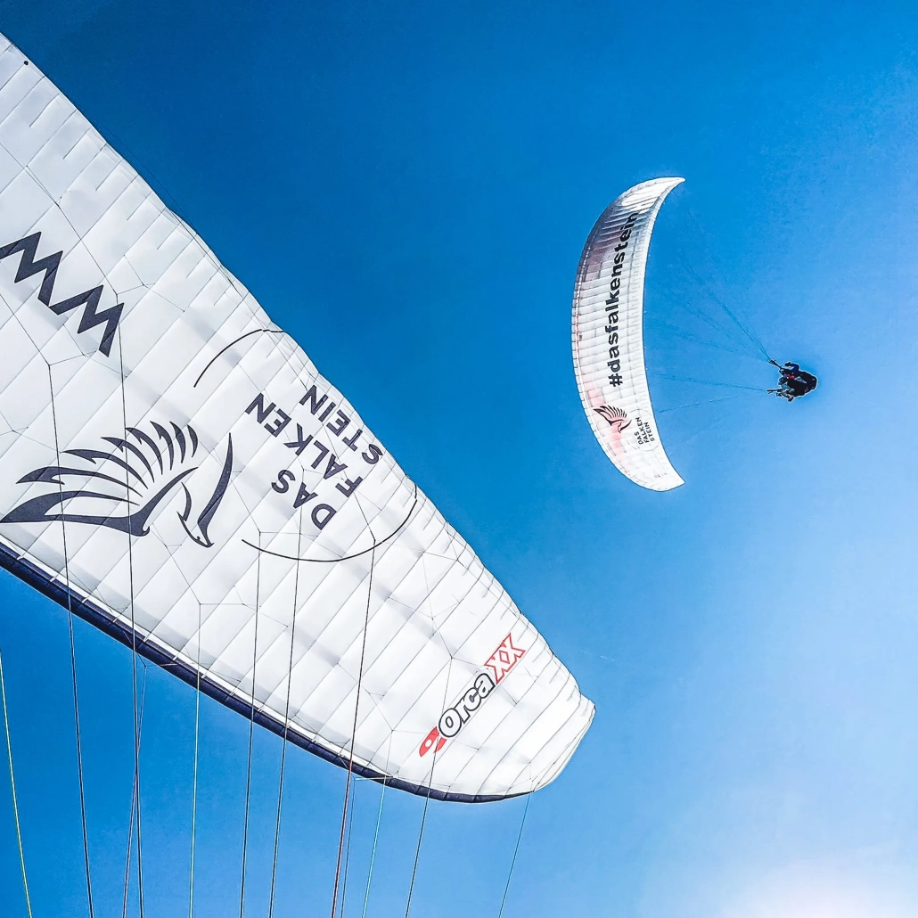 Falken Air Piloten beim Paragliding in Zell am See mit Freunden