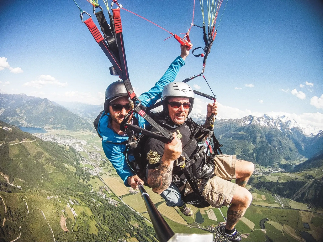 Tandem Paragliding Zell am See Actionflug
