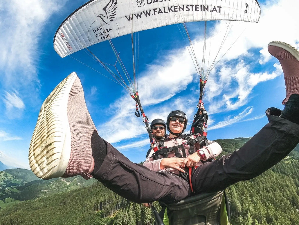 Tandem Paragliding Zell am See mit Frau