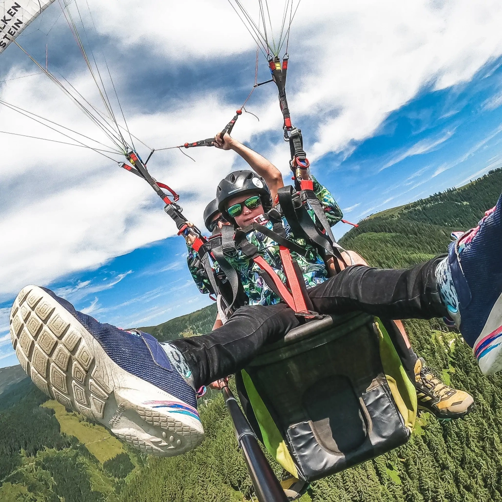 Tandem Paragliding in Zell am See mit Kind